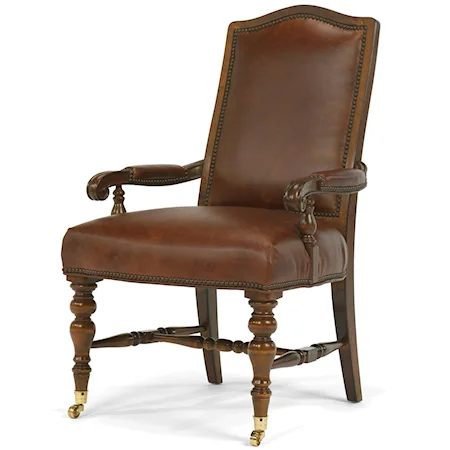 Bristol Leather Dining Chair  with Nailhead Trim